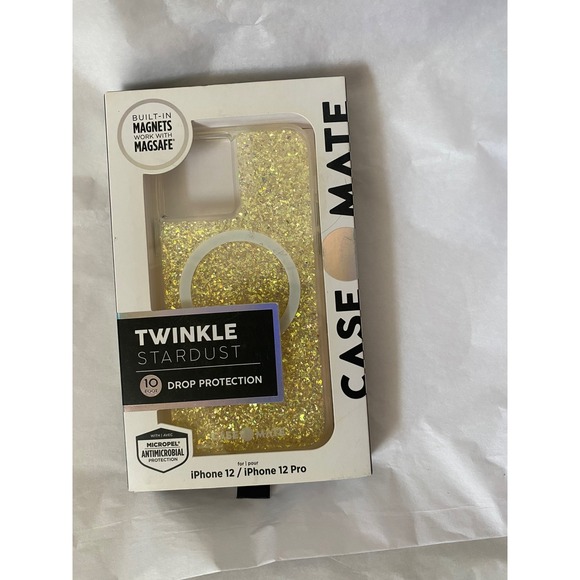 Case-Mate Twinkle Stardust‎ iPhone 12/12 Pro Case MagSafe 10-Foot Drop - Picture 1 of 3